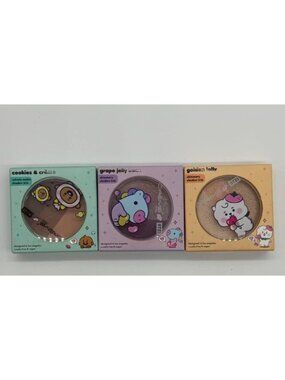 3PK The Creme Shop BT21 Shimmery Shadow Trio SET ~ FAST SHIPPING ~ NEW